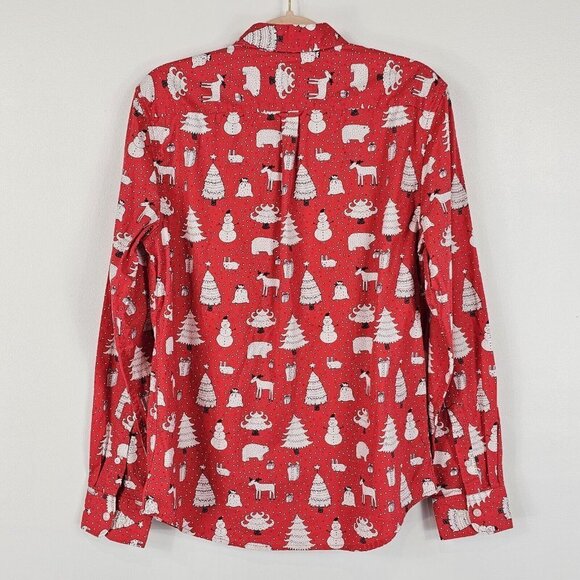 Denim & Flower Ricky Singh Mens Christmas Long Sleeve Button Down Shirt Size M - Picture 2 of 11